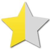 half yellow star